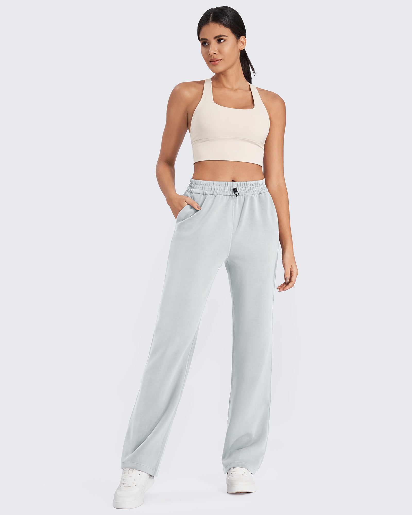 G4Free Activewear - Smoofit Mid-Waist Wide Leg Sweatpants 25 -GF25J472AA-S-GF25J472AB-M-GF25J472AC-L-GF25J472AD-XL-GF25J472AE-XXL