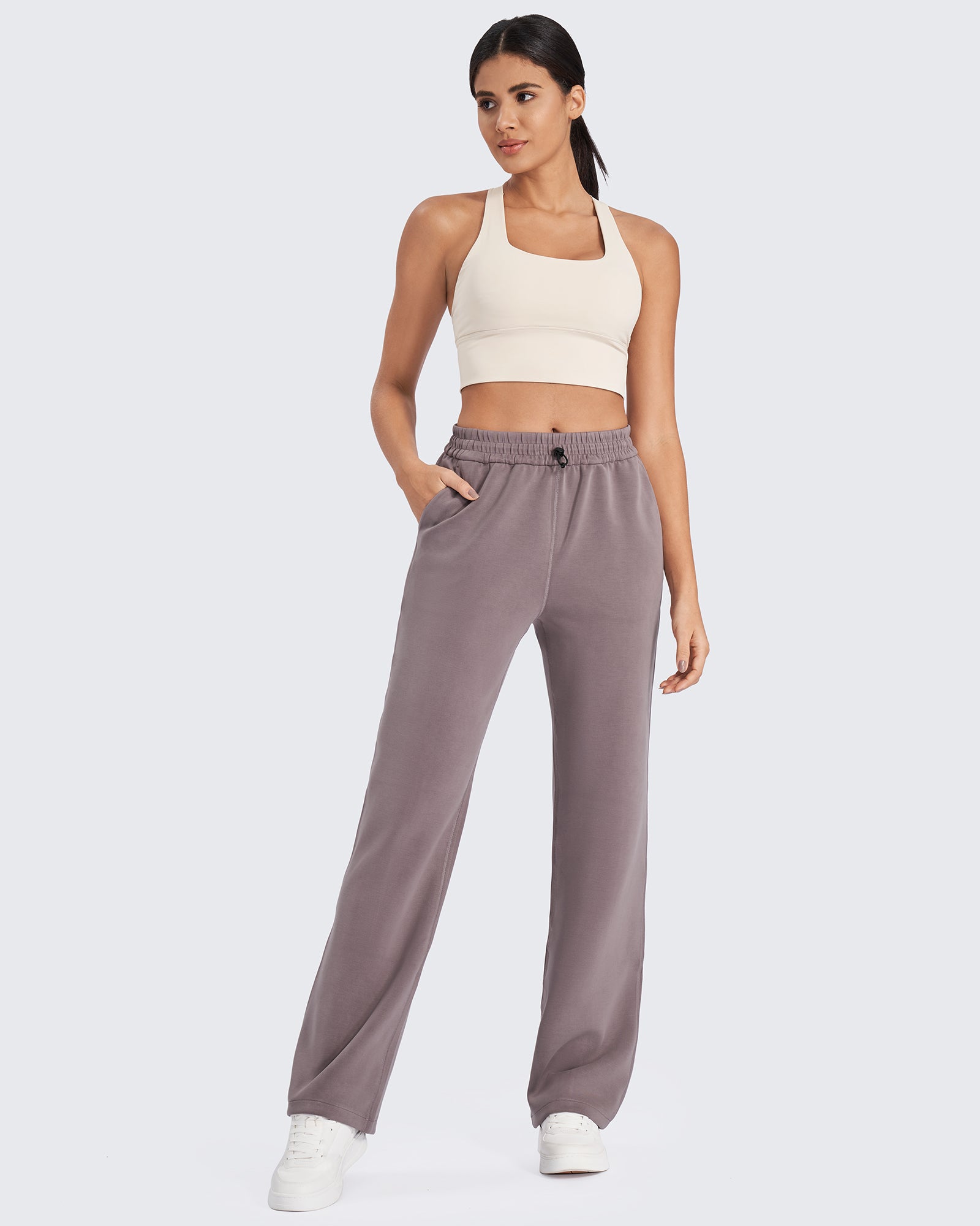 G4Free Activewear - Smoofit Mid-Waist Wide Leg Sweatpants Petite -GF24J235AA-S-GF24J235AB-M-GF24J235AC-L-GF24J235AD-XL-GF24J235AE-XXL