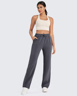 G4Free Activewear - Smoofit Mid-Waist Wide Leg Sweatpants Petite -GF24J235AA-S-GF24J235AB-M-GF24J235AC-L-GF24J235AD-XL-GF24J235AE-XXL