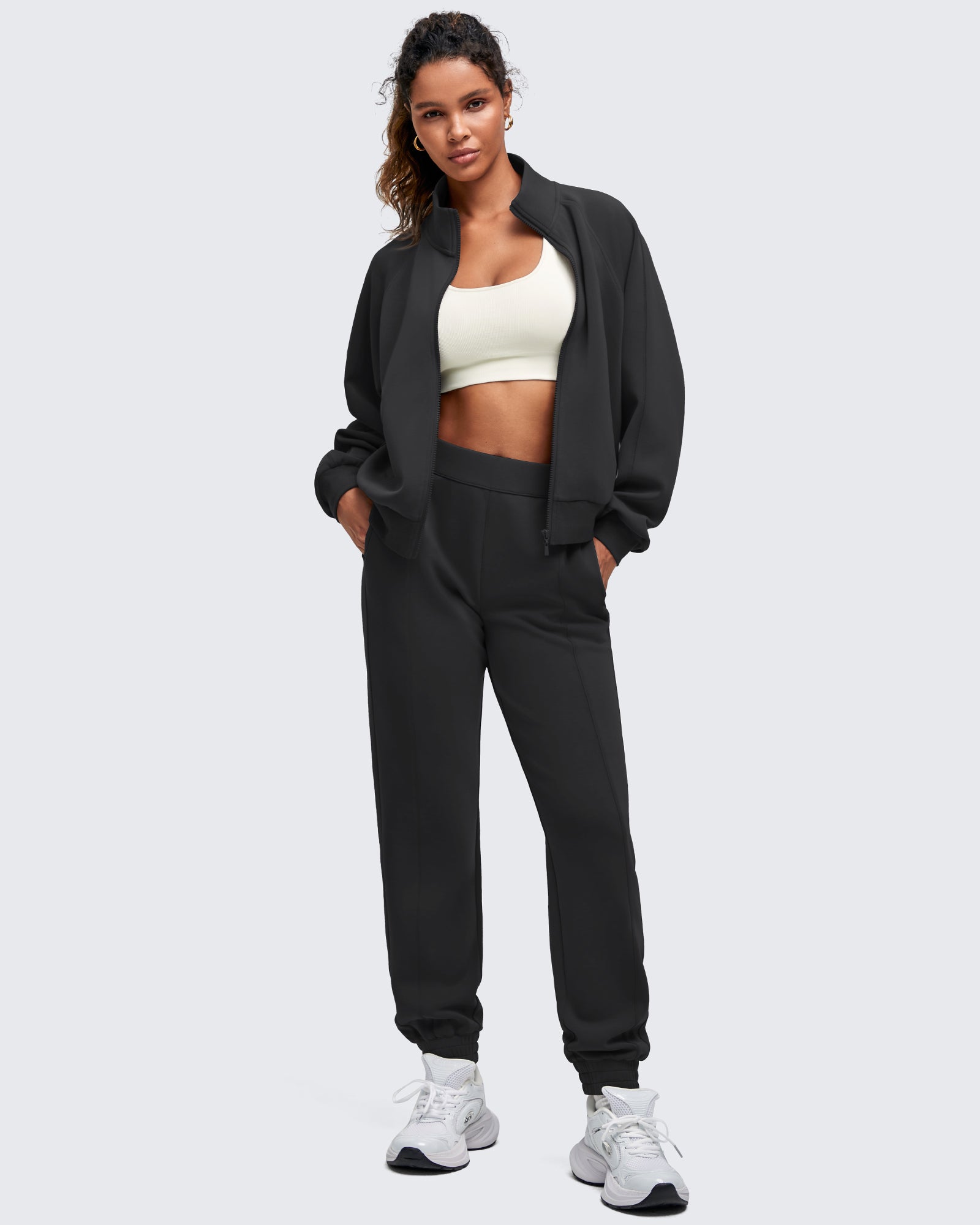 G4Free Activewear - Smoofit Mock Neck Zip Up Pockets Jackets -GF25M528EA-S-GF25M528EB-M-GF25M528EC-L-GF25M528ED-XL-GF25M528EE-XXL