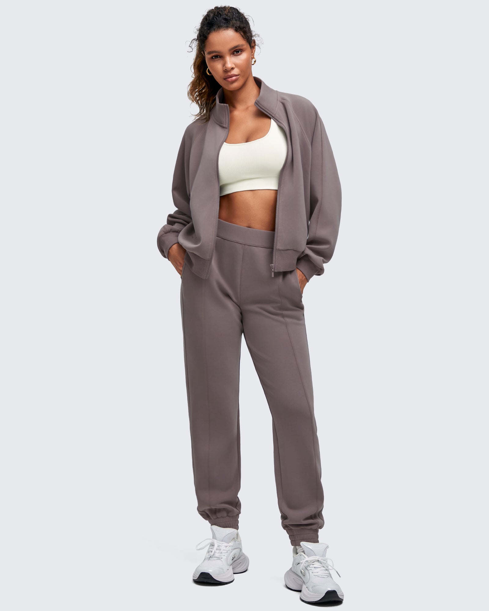 G4Free Activewear - Smoofit Mock Neck Zip Up Pockets Jackets -GF25M528EA-S-GF25M528EB-M-GF25M528EC-L-GF25M528ED-XL-GF25M528EE-XXL