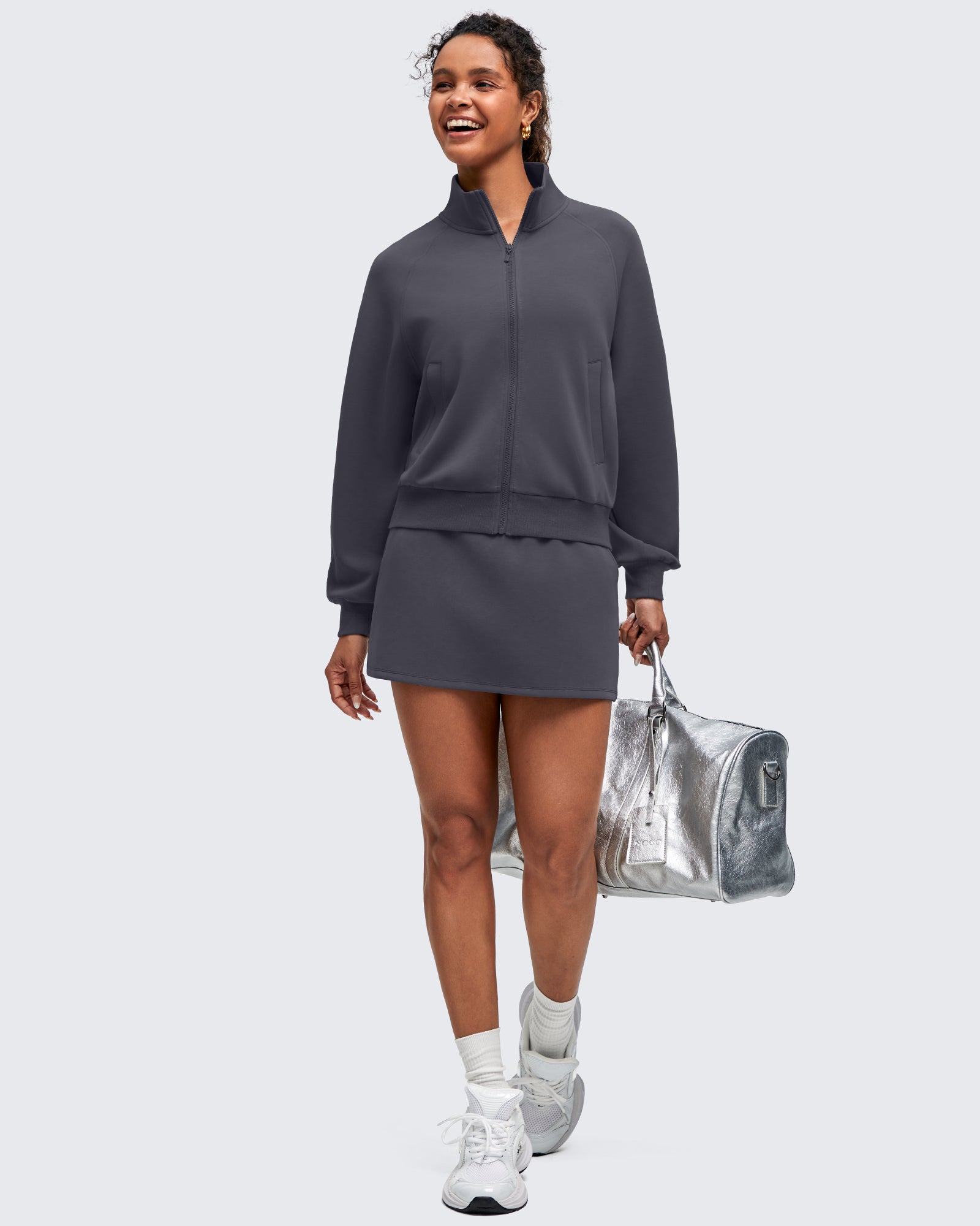 G4Free Activewear - Smoofit Mock Neck Zip Up Pockets Jackets -GF25M528EA-S-GF25M528EB-M-GF25M528EC-L-GF25M528ED-XL-GF25M528EE-XXL