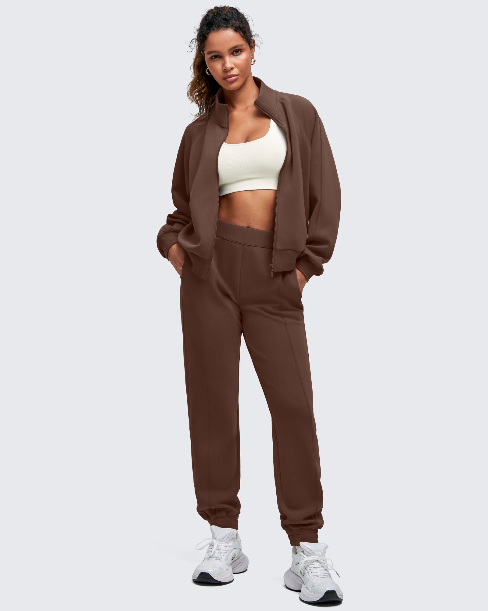 G4Free Activewear - Smoofit Mock Neck Zip Up Pockets Jackets -GF25M528EA-S-GF25M528EB-M-GF25M528EC-L-GF25M528ED-XL-GF25M528EE-XXL