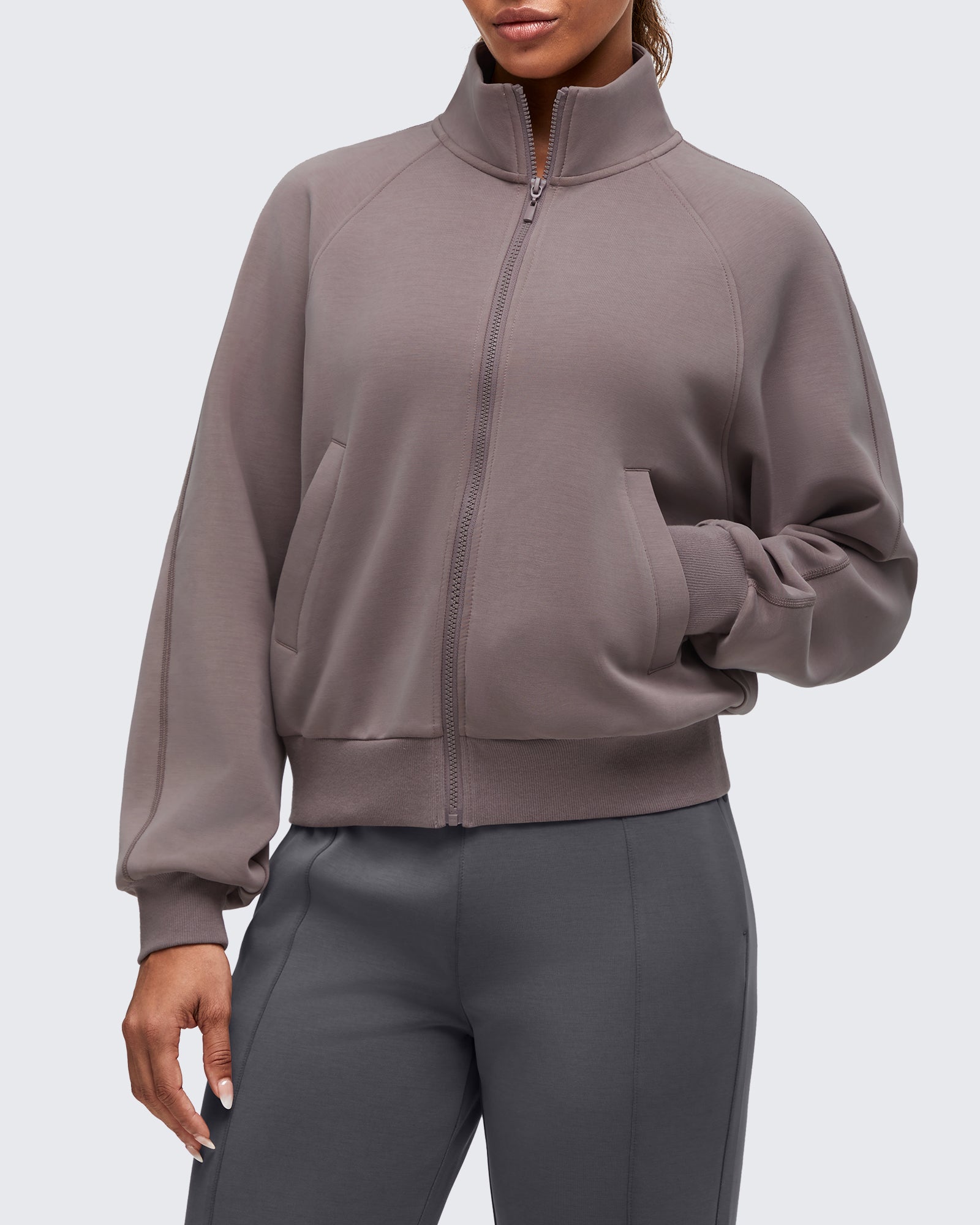 G4Free Activewear - Smoofit Mock Neck Zip Up Pockets Jackets -GF25M528EA-S-GF25M528EB-M-GF25M528EC-L-GF25M528ED-XL-GF25M528EE-XXL