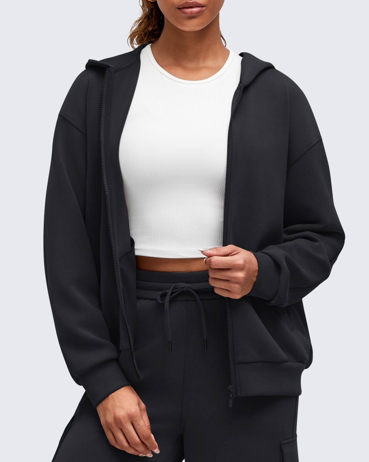 G4Free Activewear - Smoofit Modal Soft Full Zip Hoodies Jackets -GF25M527AA-S-GF25M527AB-M-GF25M527AC-L-GF25M527AD-XL-GF25M527AE-XXL