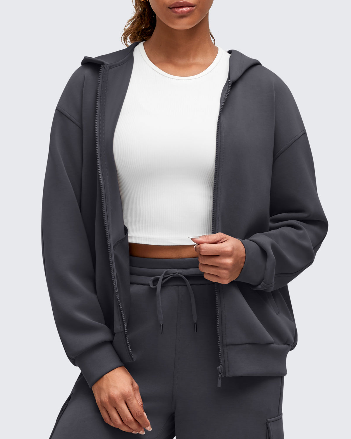 G4Free Activewear - Smoofit Modal Soft Full Zip Hoodies Jackets -GF25M527AA-S-GF25M527AB-M-GF25M527AC-L-GF25M527AD-XL-GF25M527AE-XXL