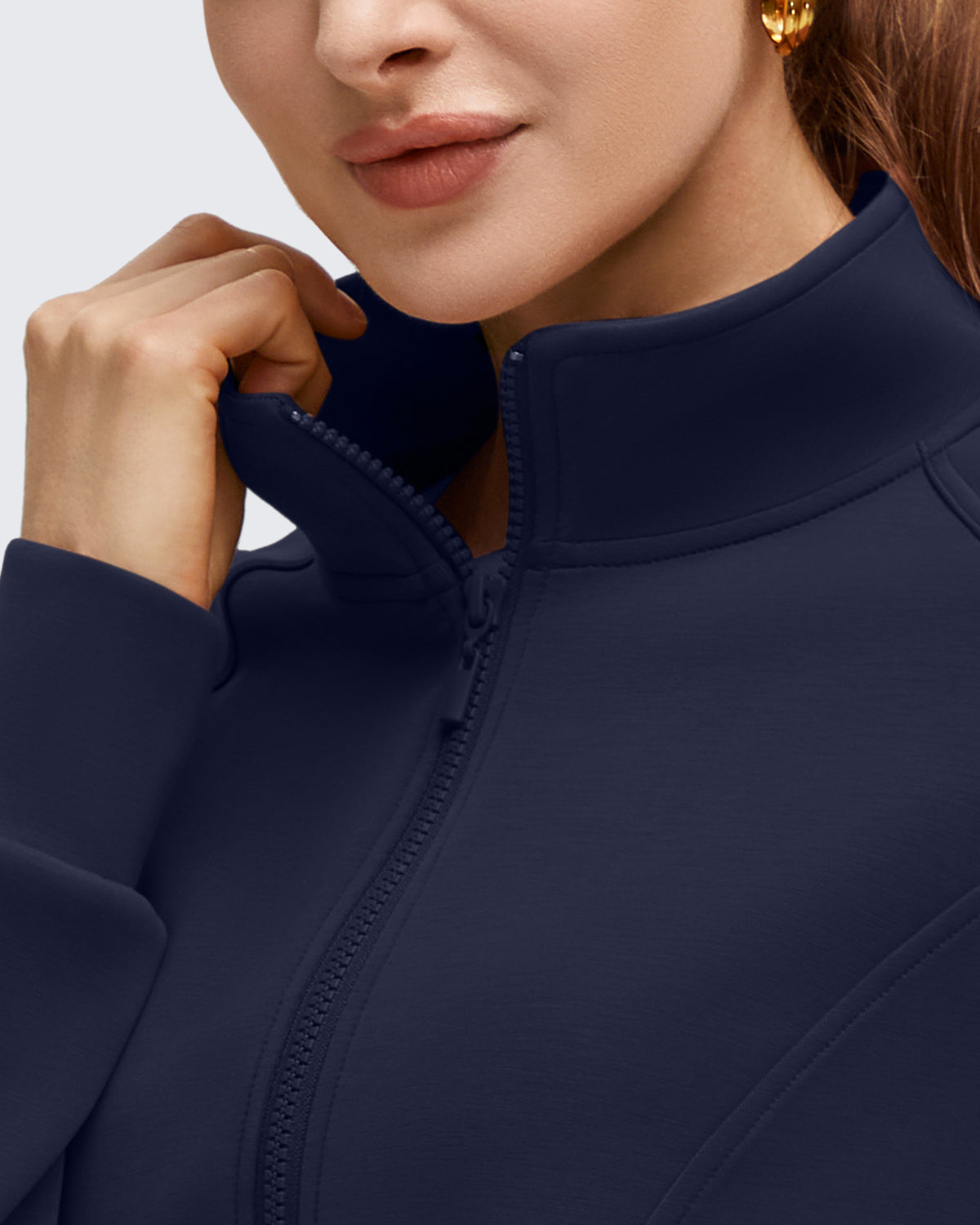 G4Free Activewear - Smoofit Modal Zip Up Mock Neck Pockets Sweatshirts -GF25M551AF-XS-GF25M551AA-S-GF25M551AB-M-GF25M551AC-L-GF25M551AD-XL