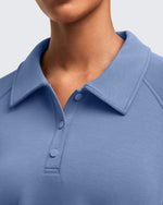 G4Free Activewear - Smoofit Polo Pullover Button Up Sweatshirts -GF25F540AF-XS-GF25F540AA-S-GF25F540AB-M-GF25F540AC-L-GF25F540AD-XL