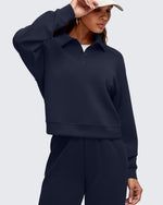 G4Free Activewear - Smoofit Polo Pullover Button Up Sweatshirts -GF25F540AF-XS-GF25F540AA-S-GF25F540AB-M-GF25F540AC-L-GF25F540AD-XL