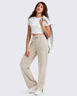 G4Free Activewear - Smoofit Side Slit Drawstring Loose Sweatpants -GF25J491AA-S-GF25J492AA-S-GF25J493AA-S-GF25J491AB-M-GF25J492AB-M