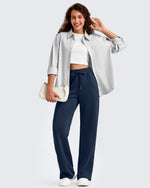 G4Free Activewear - Smoofit Side Slit Drawstring Loose Sweatpants -GF25J491AA-S-GF25J492AA-S-GF25J493AA-S-GF25J491AB-M-GF25J492AB-M