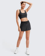 G4Free Activewear - Smoofit Side Slit Drawstring Sweat Shorts -GF25E341AA-S-GF25E341AB-M-GF25E341AC-L-GF25E341AD-XL-GF25E341AE-XXL