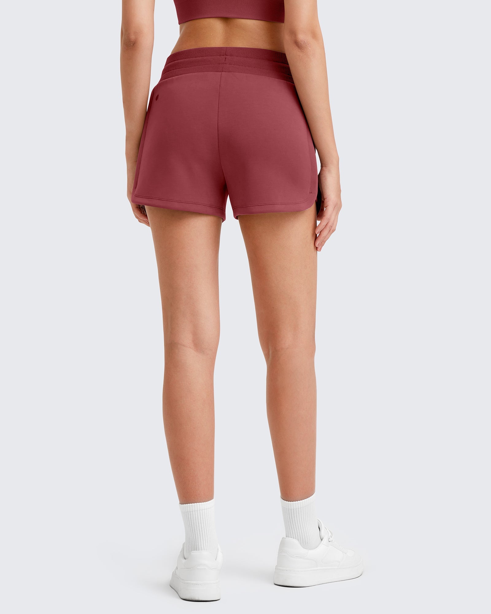 G4Free Activewear - Smoofit Side Slit Drawstring Sweat Shorts -GF25E341AA-S-GF25E341AB-M-GF25E341AC-L-GF25E341AD-XL-GF25E341AE-XXL