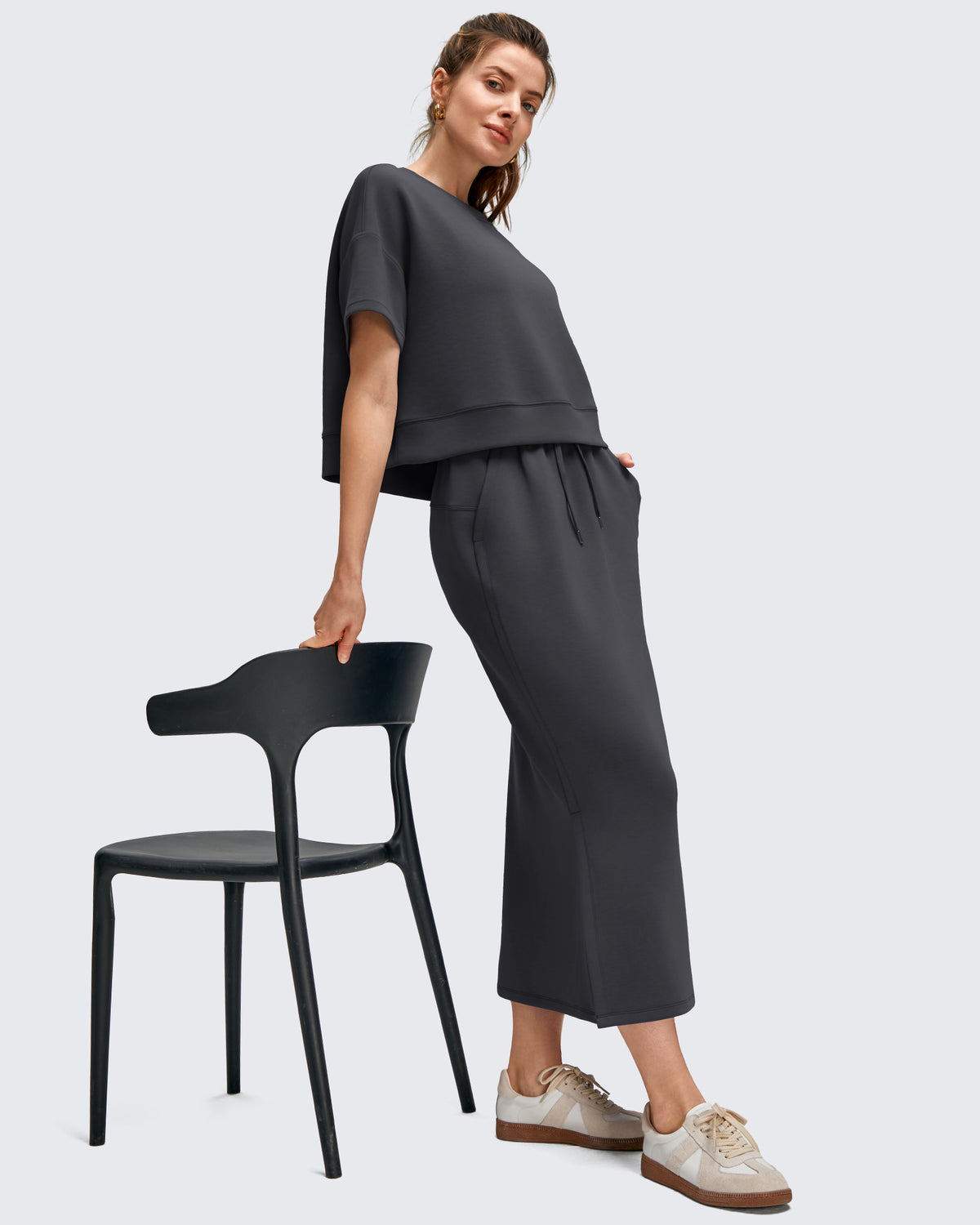 G4Free Activewear - Smoofit Side Slits Drawstring Long Skirts -GF25S465EA-S-GF25S465EB-M-GF25S465EC-L-GF25S465ED-XL-GF25S465EF-XS