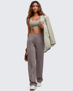 G4Free Activewear - Smoofit Straight Leg Elastic High Waist Dress Pants -GF25D584AA-S-GF25D585AA-S-GF25D586AA-S-GF25D584AB-M-GF25D585AB-M