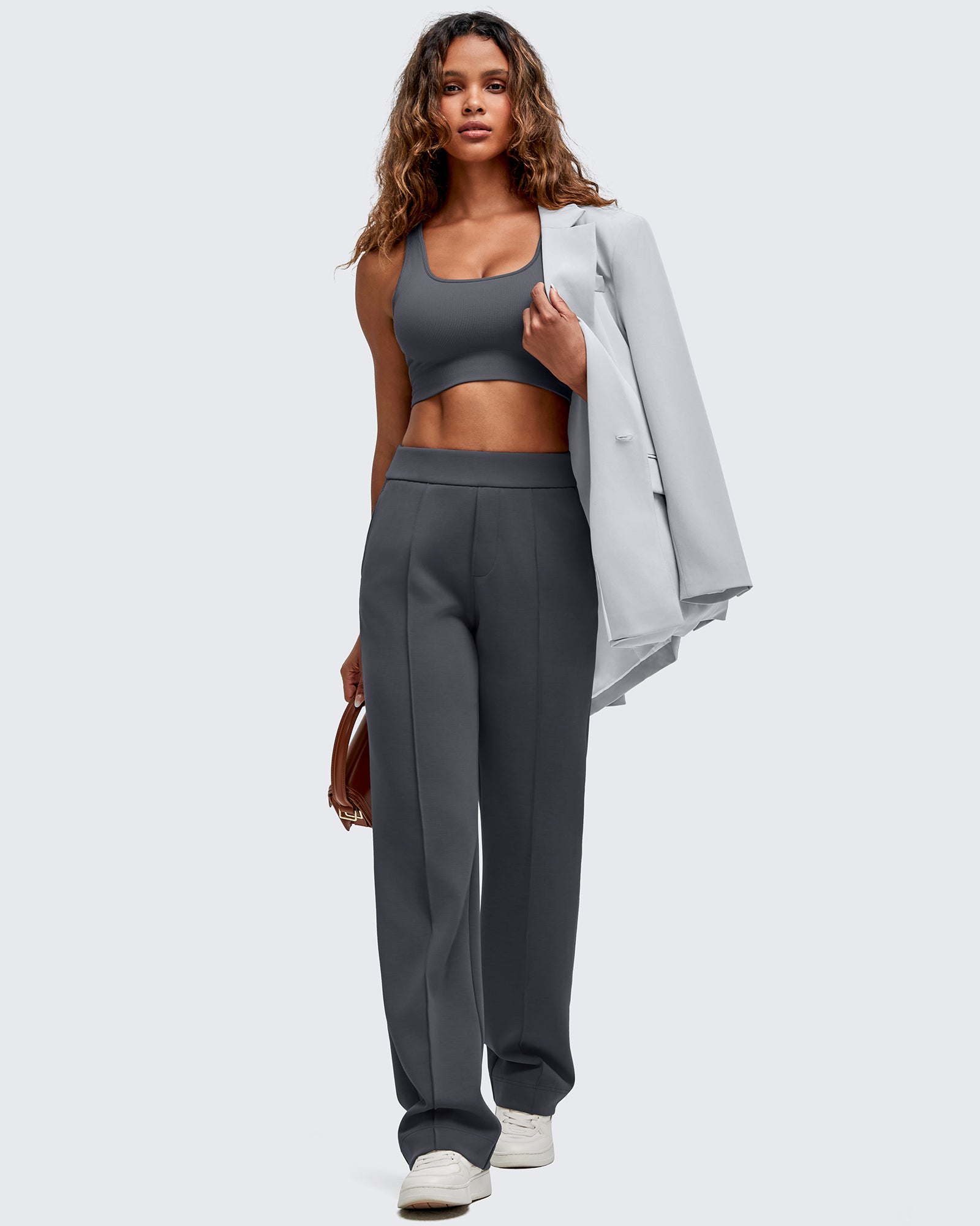 G4Free Activewear - Smoofit Straight Leg Elastic High Waist Dress Pants -GF25D584AA-S-GF25D585AA-S-GF25D586AA-S-GF25D584AB-M-GF25D585AB-M