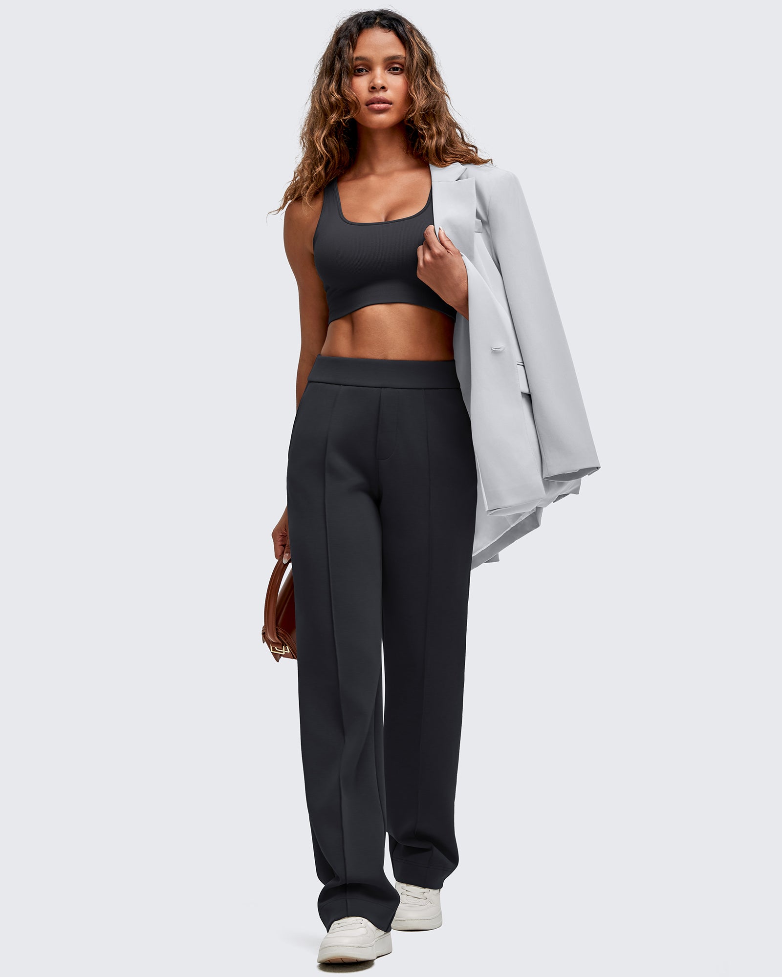 G4Free Activewear - Smoofit Straight Leg Elastic High Waist Dress Pants -GF25D584AA-S-GF25D585AA-S-GF25D586AA-S-GF25D584AB-M-GF25D585AB-M