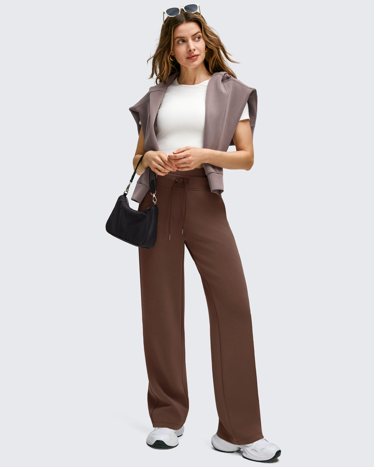 G4Free Activewear - Smoofit Wide Leg Drawstring Double Layer Waist Pants -GF25J590AA-S-GF25J591AA-S-GF25J592AA-S-GF25J590AB-M-GF25J591AB-M