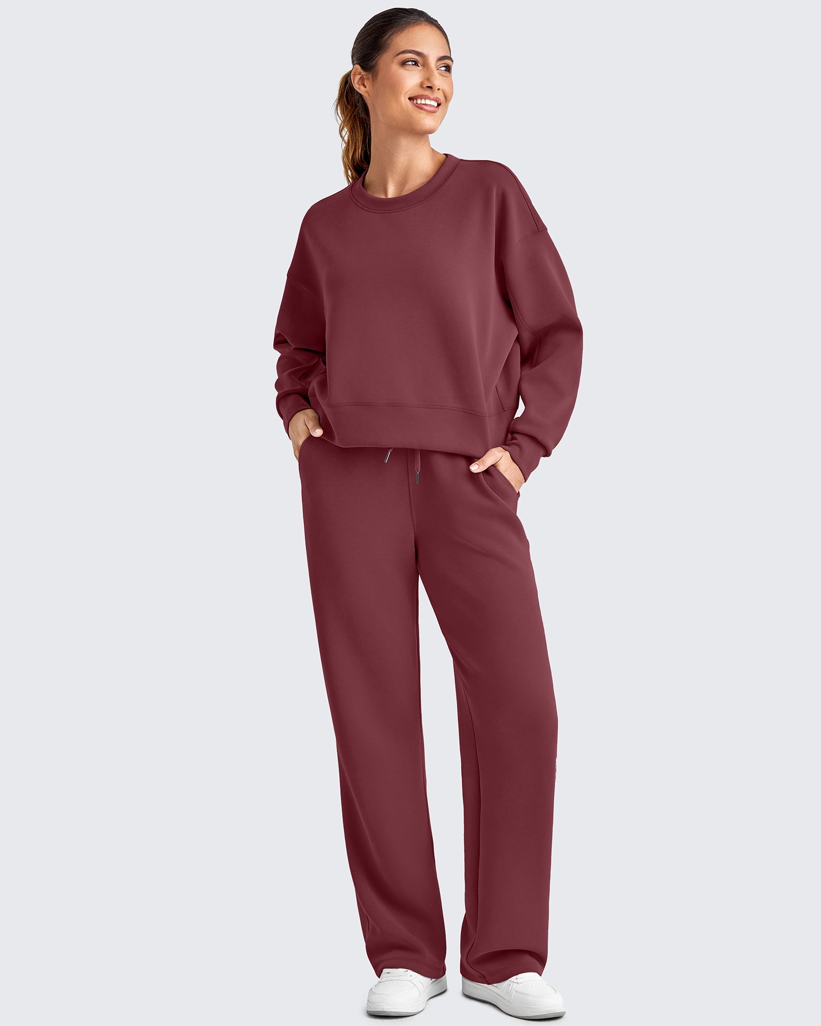 G4Free Activewear - Smoofit Wide Leg Elastic Drawstring Sweatpants -GF25J440AF-XS-GF25J441AF-XS-GF25J442AF-XS-GF25J440AA-S-GF25J441AA-S