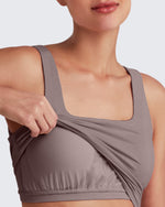 G4Free Activewear - Square Neck Ruched Pregnancy Workout Tanks -GF25LY415IA-S-GF25LY415IB-M-GF25LY415IC-L-GF25LY415ID-XL-GF25LY415IF-XS