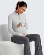 G4Free Activewear - UPF 50+ Half Zip Sun Maternity Shirts -GF25BY464BF-XS-GF25BY464BA-S-GF25BY464BB-M-GF25BY464BC-L-GF25BY464BD-XL