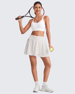 G4Free Activewear - Wrapped  Front Pleated Tennis A Line Skirts -GF25H410CA-S-GF25H410CB-M-GF25H410CC-L-GF25H410CD-XL-GF25H410CE-XXL