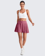 G4Free Activewear - Wrapped  Front Pleated Tennis A Line Skirts -GF25H410CA-S-GF25H410CB-M-GF25H410CC-L-GF25H410CD-XL-GF25H410CE-XXL