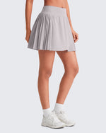 G4Free Activewear - Wrapped  Front Pleated Tennis A Line Skirts -GF25H410CA-S-GF25H410CB-M-GF25H410CC-L-GF25H410CD-XL-GF25H410CE-XXL