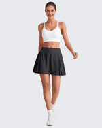 G4Free Activewear - Wrapped  Front Pleated Tennis A Line Skirts -GF25H410CA-S-GF25H410CB-M-GF25H410CC-L-GF25H410CD-XL-GF25H410CE-XXL