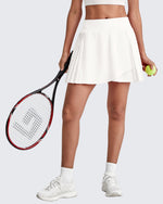 G4Free Activewear - Wrapped  Front Pleated Tennis A Line Skirts -GF25H410CA-S-GF25H410CB-M-GF25H410CC-L-GF25H410CD-XL-GF25H410CE-XXL