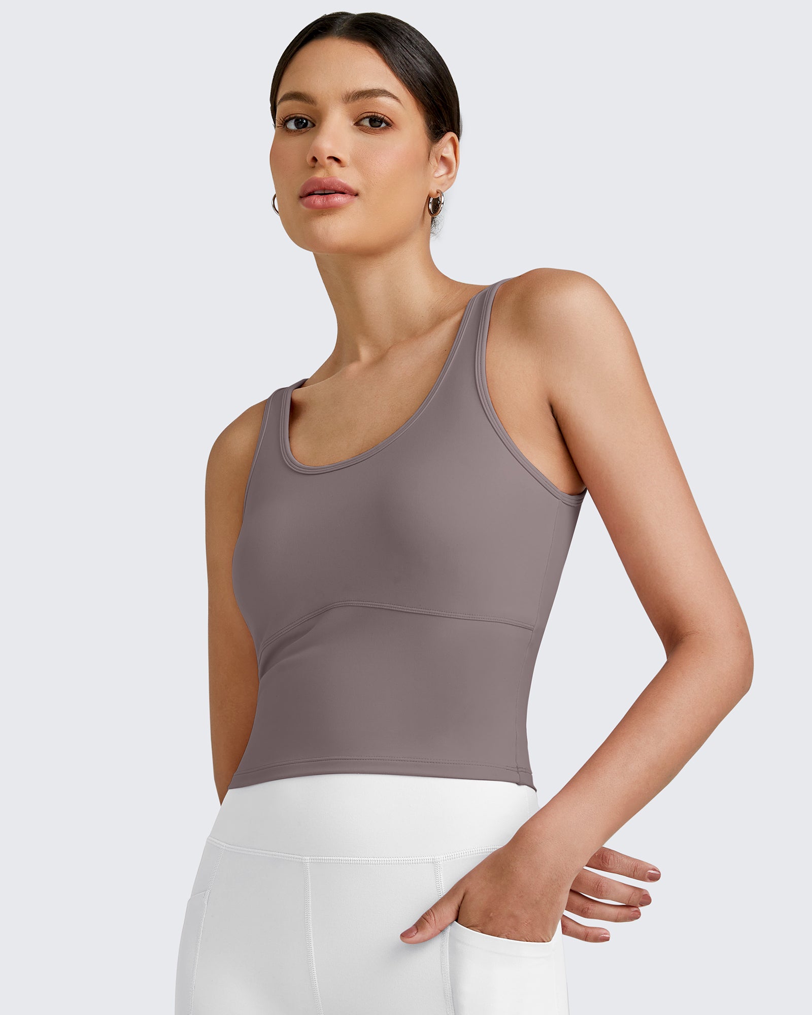 G4Free - BareFeel Built in Bra Workout Tank Tops -GF25L333AA-S