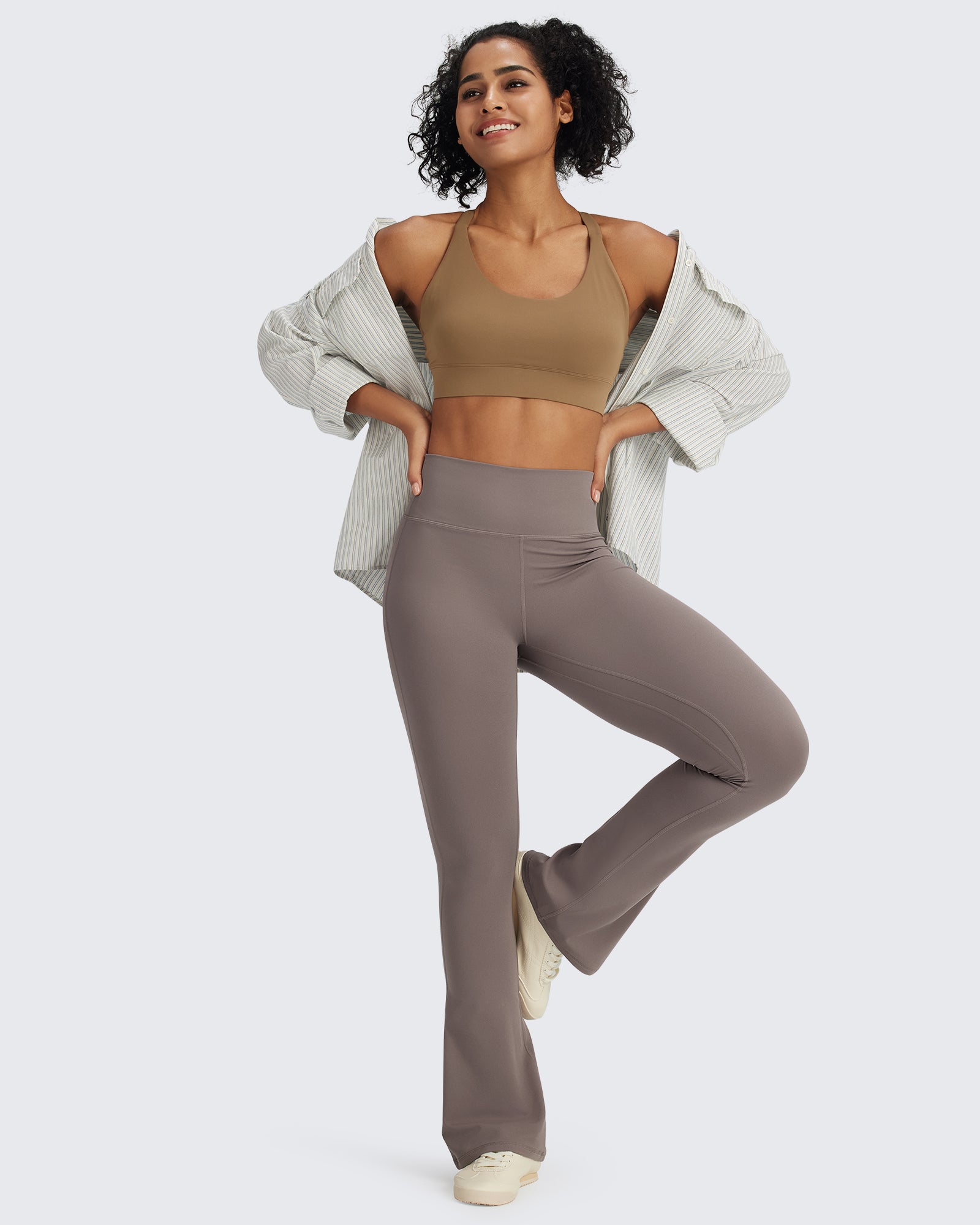 G4Free - BareFeel Casual High-Waisted Mini Flare Pants -GF24A244AA-S-GF24A245AA-S-GF24A246AA-S-GF24A244AB-M-GF24A245AB-M