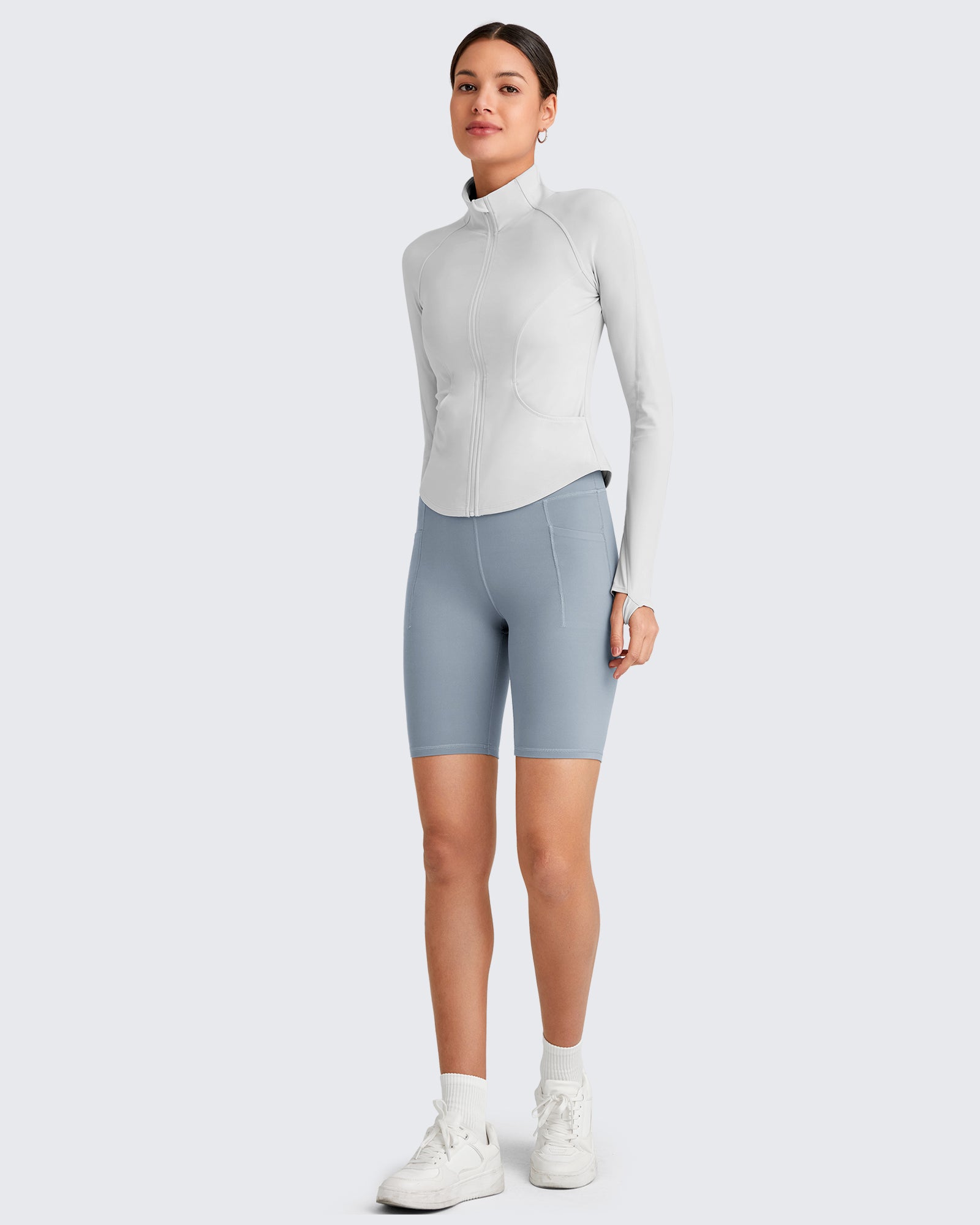 G4Free - BareFeel Cropped Slim Fit Full Zip Workout Jackets -GF25M411AA-S-GF25M411AB-M-GF25M411AC-L-GF25M411AD-XL-GF25M411AE-XXL