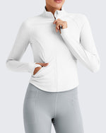 G4Free - BareFeel Cropped Slim Fit Full Zip Workout Jackets -GF25M411BA-S