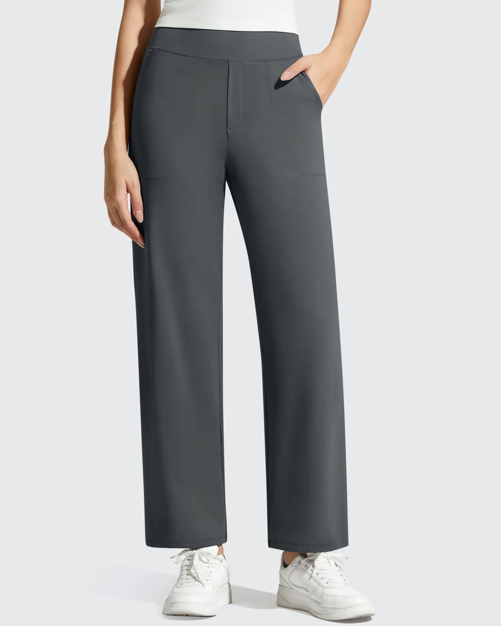 G4Free - BareFeel Faux Fly Ankle Length Casual Dress Pants -GF26J775A001A-S-GF26J776A001A-S-GF26J777A001A-S-GF26J775A001B-M-GF26J776A001B-M