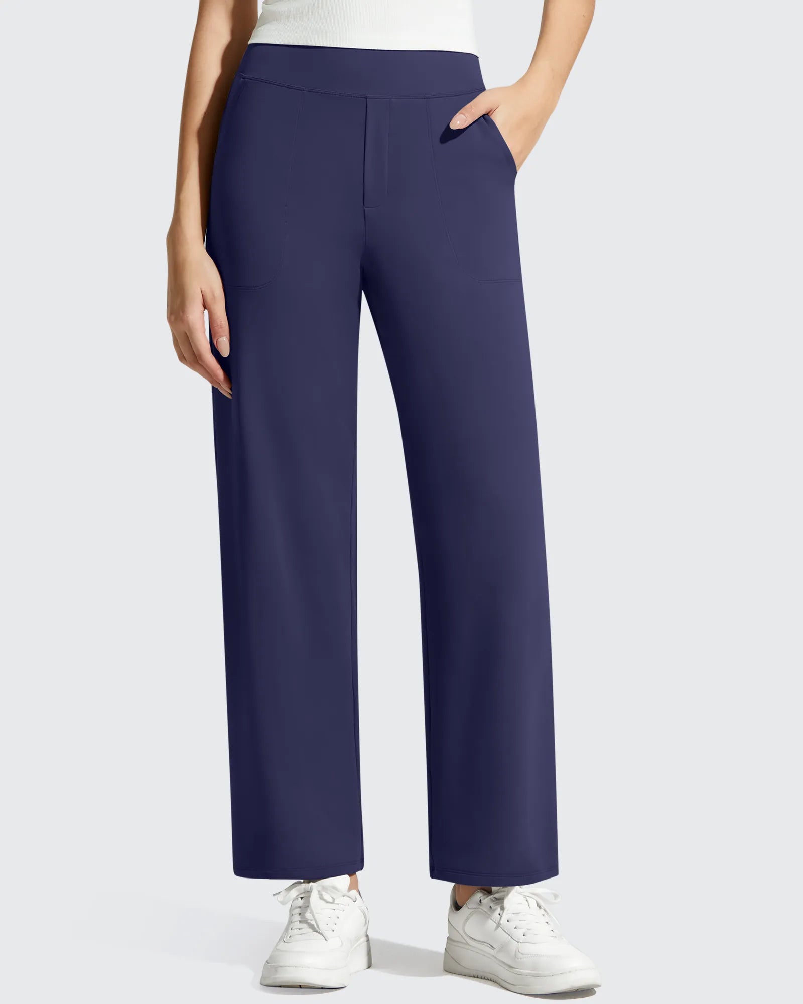 G4Free - BareFeel Faux Fly Ankle Length Casual Dress Pants -GF26J775A001A-S-GF26J776A001A-S-GF26J777A001A-S-GF26J775A001B-M-GF26J776A001B-M