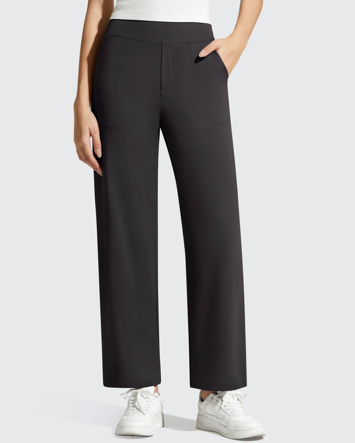 G4Free - BareFeel Faux Fly Ankle Length Casual Dress Pants -GF26J775A001A-S-GF26J776A001A-S-GF26J777A001A-S-GF26J775A001B-M-GF26J776A001B-M