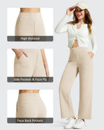 G4Free - BareFeel Faux Fly Ankle Length Casual Dress Pants -GF26J775A001A-S-GF26J776A001A-S-GF26J777A001A-S-GF26J775A001B-M-GF26J776A001B-M