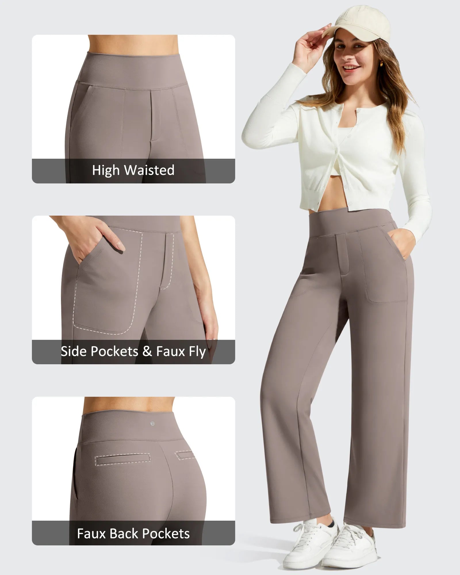 G4Free - BareFeel Faux Fly Ankle Length Casual Dress Pants -GF26J775A001A-S-GF26J776A001A-S-GF26J777A001A-S-GF26J775A001B-M-GF26J776A001B-M