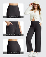 G4Free - BareFeel Faux Fly Ankle Length Casual Dress Pants -GF26J775A001A-S-GF26J776A001A-S-GF26J777A001A-S-GF26J775A001B-M-GF26J776A001B-M