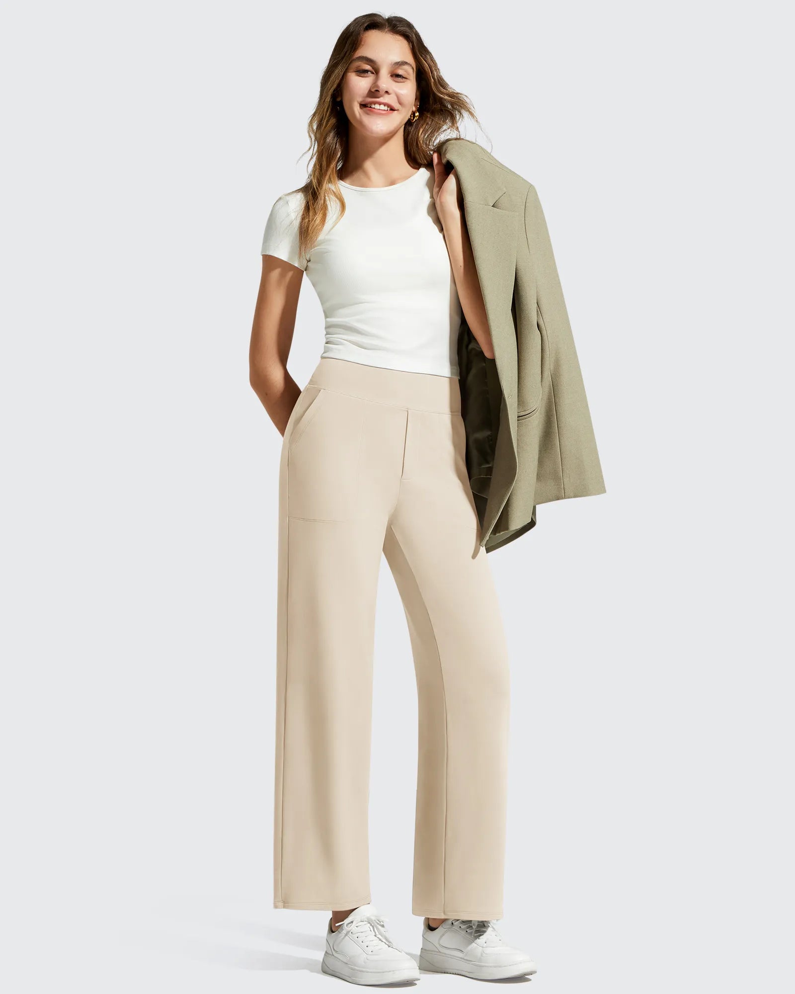 G4Free - BareFeel Faux Fly Ankle Length Casual Dress Pants -GF26J775A001A-S-GF26J776A001A-S-GF26J777A001A-S-GF26J775A001B-M-GF26J776A001B-M