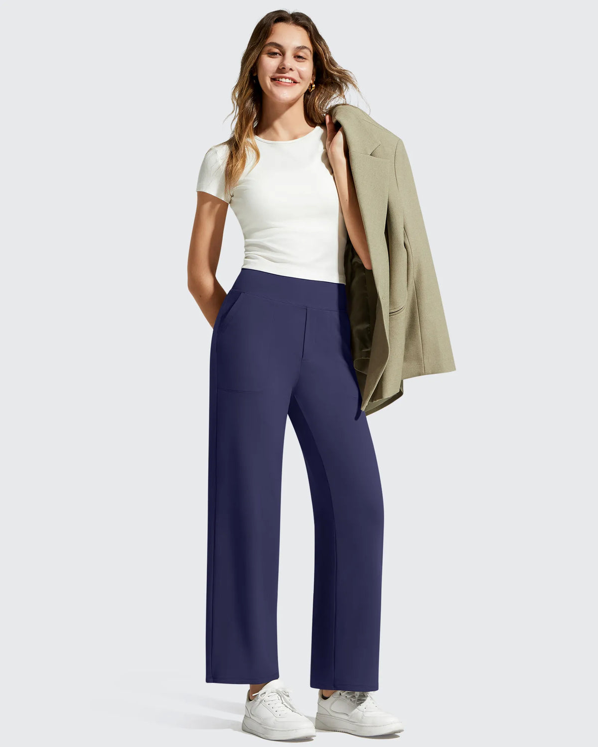 G4Free - BareFeel Faux Fly Ankle Length Casual Dress Pants -GF26J775A001A-S-GF26J776A001A-S-GF26J777A001A-S-GF26J775A001B-M-GF26J776A001B-M