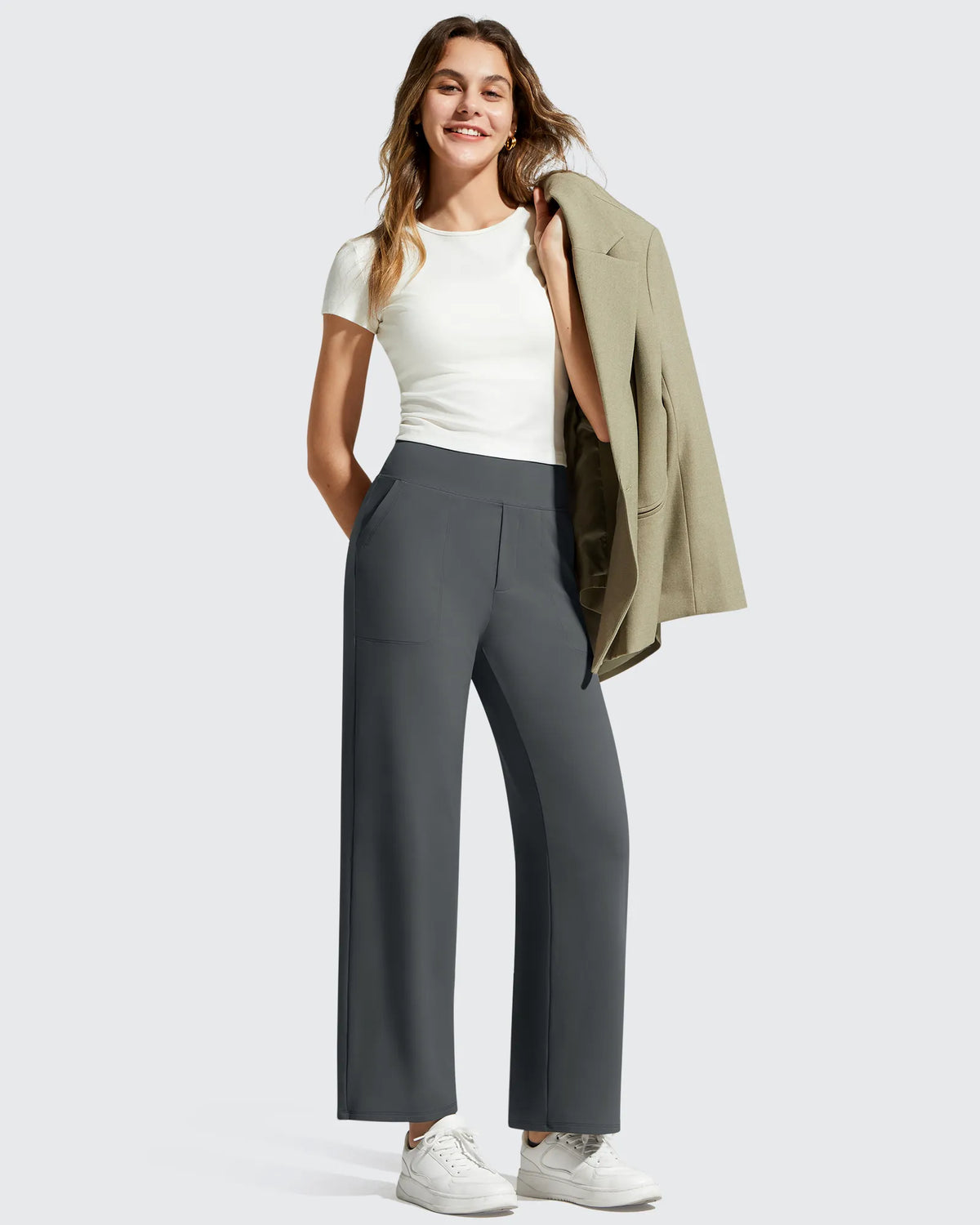 G4Free - BareFeel Faux Fly Ankle Length Casual Dress Pants -GF26J775A001A-S-GF26J776A001A-S-GF26J777A001A-S-GF26J775A001B-M-GF26J776A001B-M