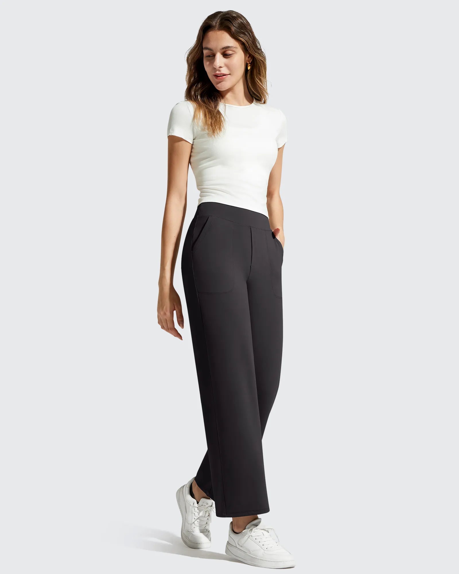 G4Free - BareFeel Faux Fly Ankle Length Casual Dress Pants -GF26J775A001A-S-GF26J776A001A-S-GF26J777A001A-S-GF26J775A001B-M-GF26J776A001B-M