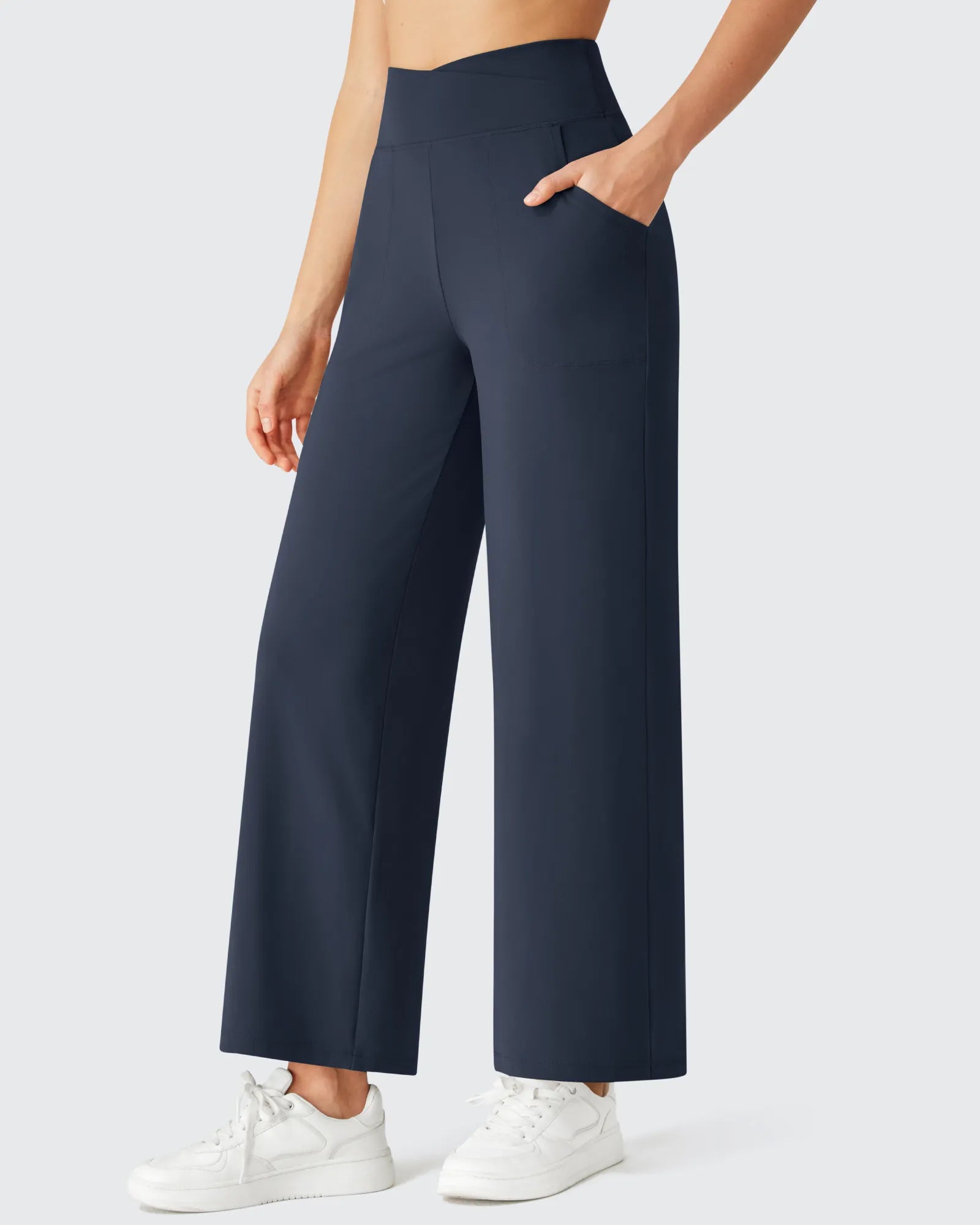 G4Free - BareFeel High Stretch Ankle Wide Leg Yoga Pants -GF26J781A001A-S
