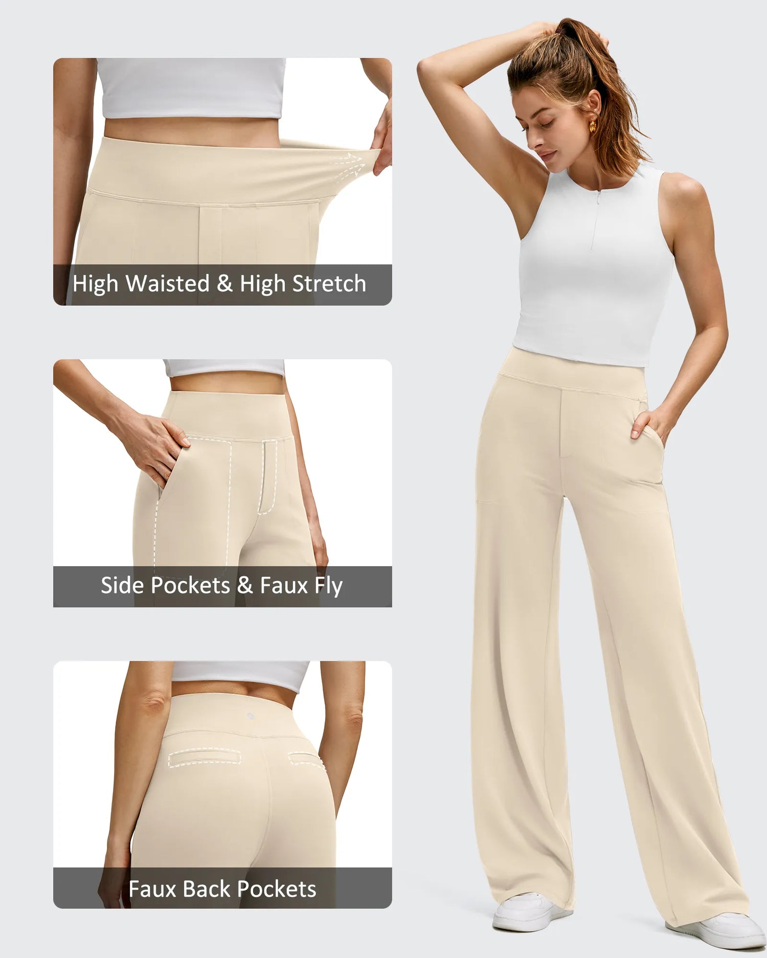 G4Free - BareFeel High Stretch Wide Leg Yoga Pants -GF25J622EA-S-GF25J623EA-S-GF25J624EA-S-GF25J622EB-M-GF25J623EB-M