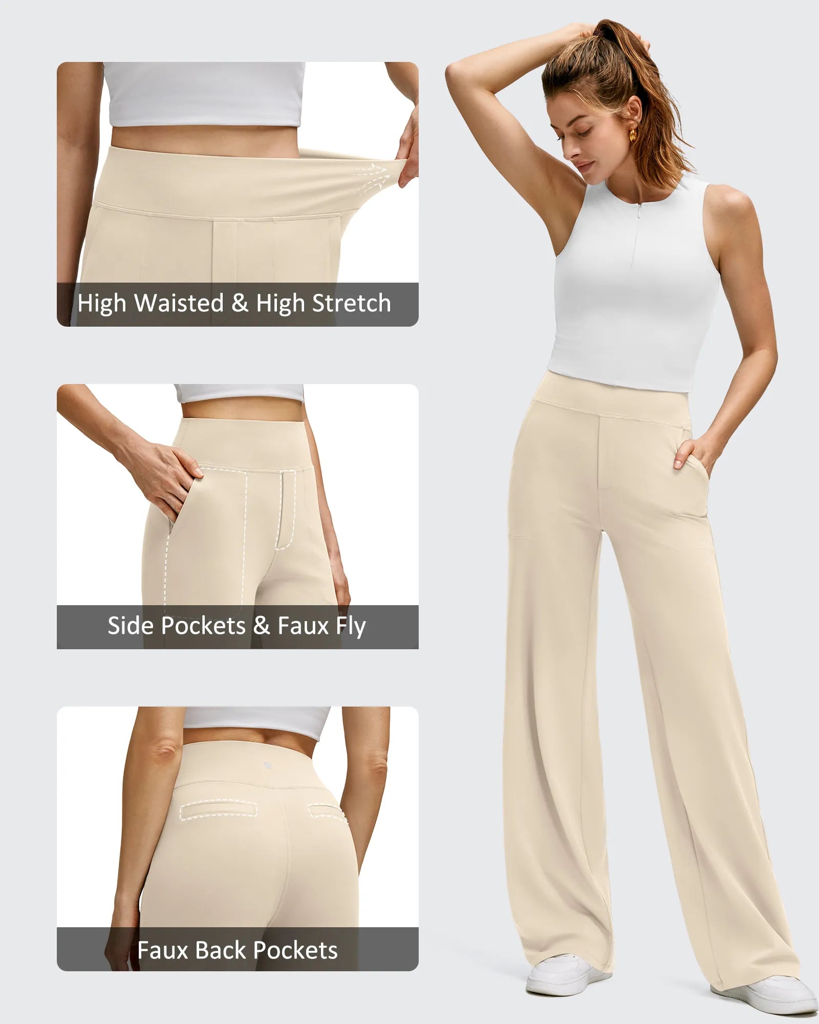 G4Free - BareFeel High Stretch Wide Leg Yoga Pants -GF25J622EA-S-GF25J623EA-S-GF25J624EA-S-GF25J622EB-M-GF25J623EB-M