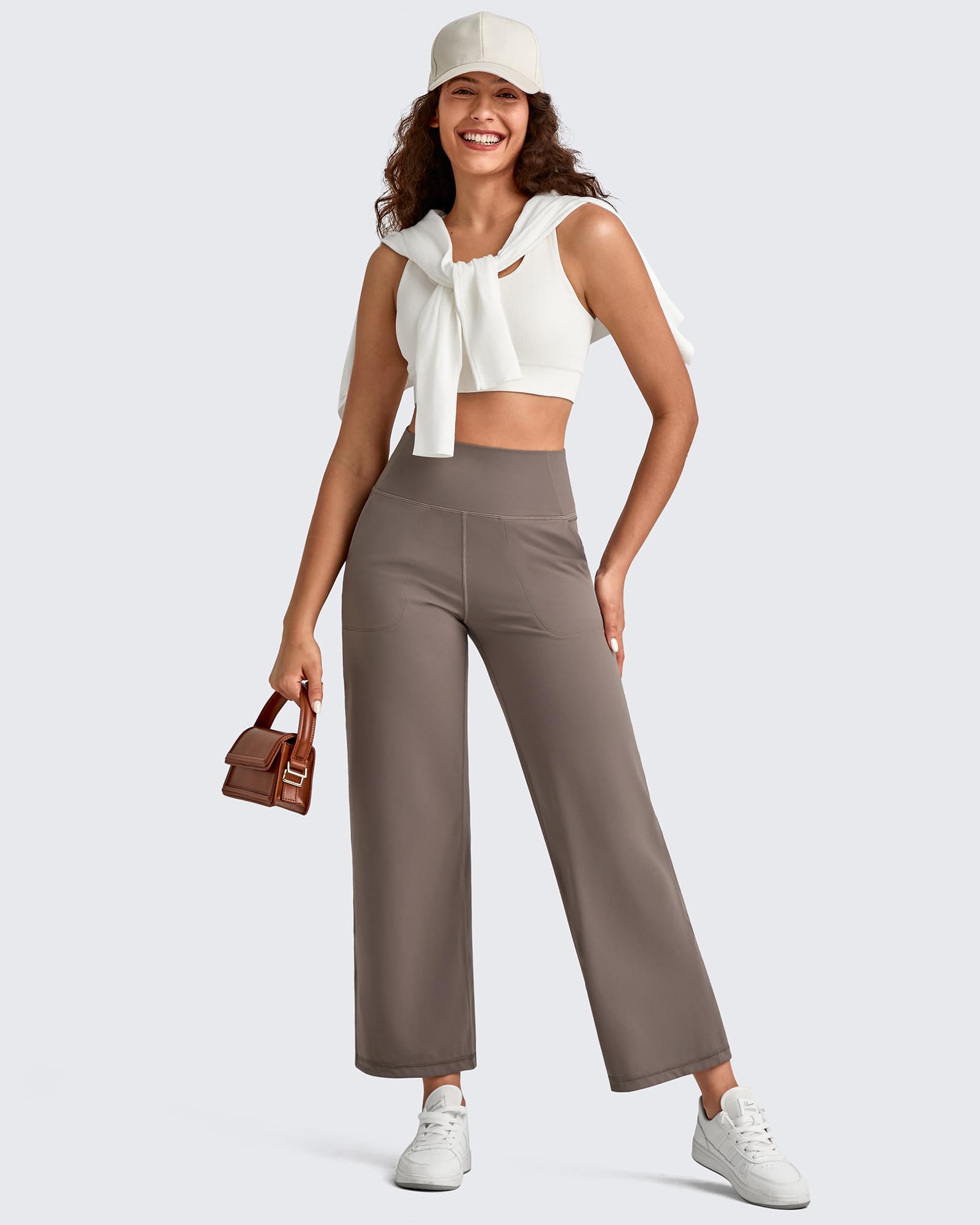 G4Free - BareFeel High Waist Wide Leg Ankle Length Pants -GF25J487AF-XS-GF25J488AF-XS-GF25J489AF-XS-GF25J487AA-S-GF25J488AA-S