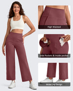 G4Free - BareFeel High Waist Wide Leg Ankle Length Pants -GF25J487AF-XS-GF25J488AF-XS-GF25J489AF-XS-GF25J487AA-S-GF25J488AA-S