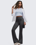 G4Free - BareFeel High Waisted Pockets Flare Dress Pants -GF25A548DF-XS-GF25A549DF-XS-GF25A550DF-XS-GF25A548DA-S-GF25A549DA-S